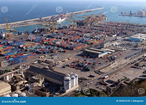 The Port of Barcelona editorial stock photo. Image of marina - 99307678