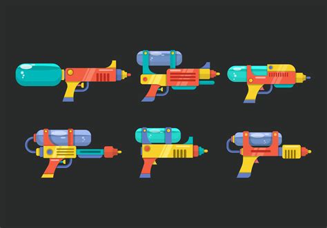 Watergun Collection Vector Illustration 160293 Vector Art at Vecteezy