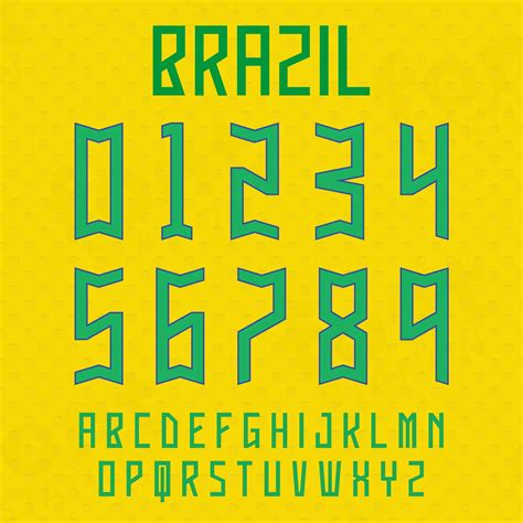 Brazil Jersey Font - Soccer World Cup 2022