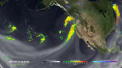 Satellite imagery shows West Coast getting pummeled by storms - YouTube