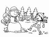 Happy Snowball Fight Coloring Page  Free Printable Pages For Kids sketch template