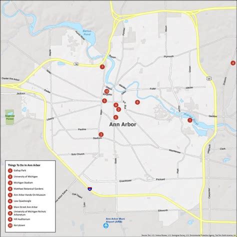 Ann Arbor Map, Michigan - GIS Geography