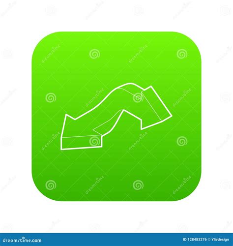 Double Headed Arrow Icon Green Vector Stock Vector - Illustration of ...