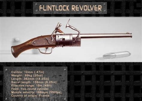 old guns pictures: FLINTLOCK REVOLVER