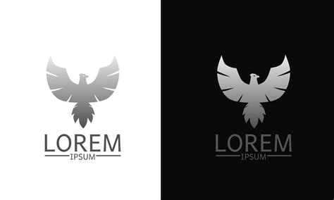 Template logo eagle spread wing silver color 6925420 Vector Art at Vecteezy