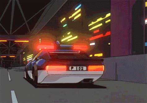 Police Lights Flashing Anime Retro GIF | GIFDB.com