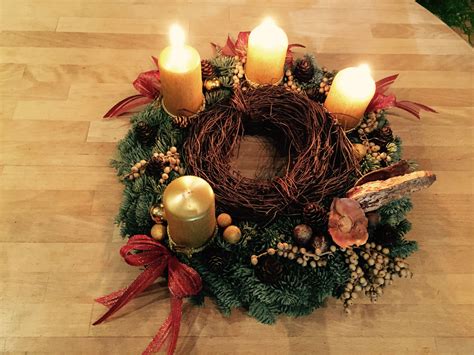 Christmas wreath with candles