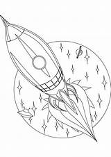 Spaceship For Coloring Pages sketch template