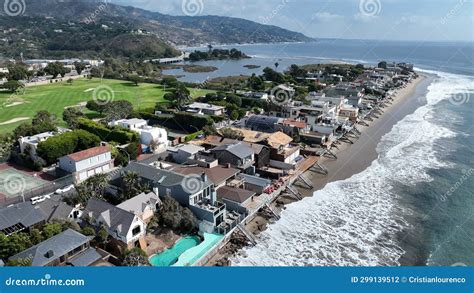 Malibu Beach at Los Angeles in California United States. Stock Photo ...