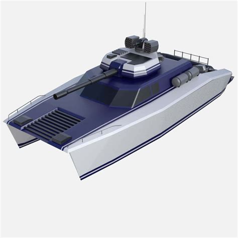 Sci-Fi Boat Tank 3D Model by aditkaze