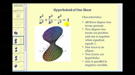 Introduction to Quadric Surfaces - YouTube