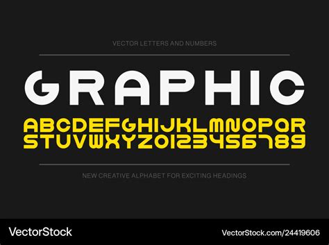 Bold modern font trendy english creative Vector Image