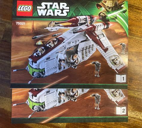 Lego Star Wars Set 75021 Republic Gunship All Lego & Manuals, No ...