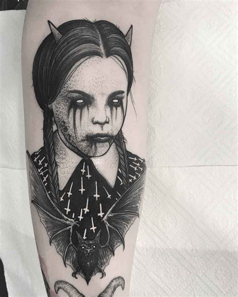 Wednesday Addams Tattoo