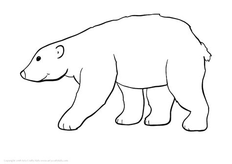 Polar Bear Outline Printable - Printable Word Searches