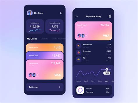 Mobile bank - App Design by Anastasia Golovko on Dribbble