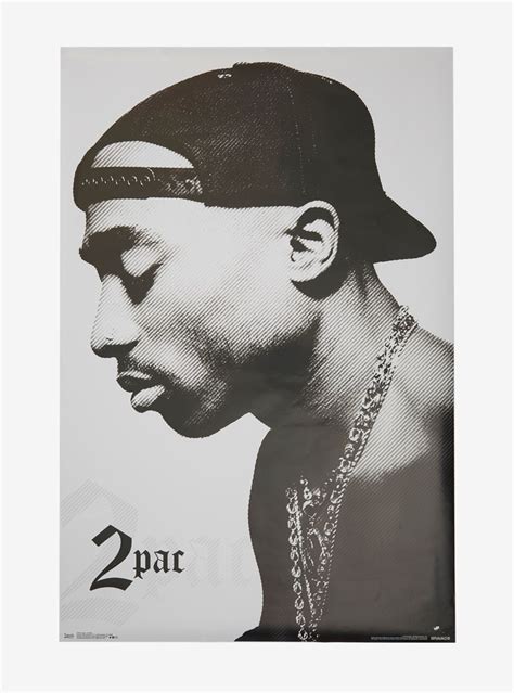 Tupac Black & White Profile Poster | Hot Topic | Black and white picture wall, Tupac, Black and ...