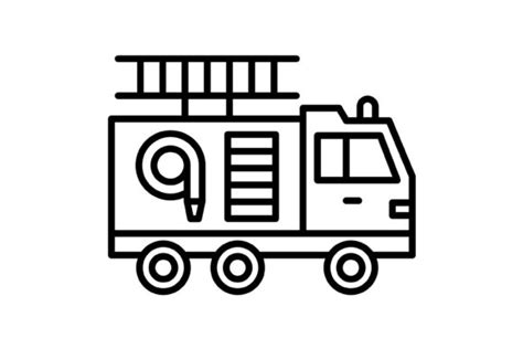 Fire Truck Outline Icon Graphic by Maan Icons · Creative Fabrica