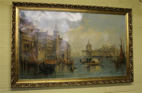 Large Oil Painting Of Venice | 256162 | Sellingantiques.co.uk