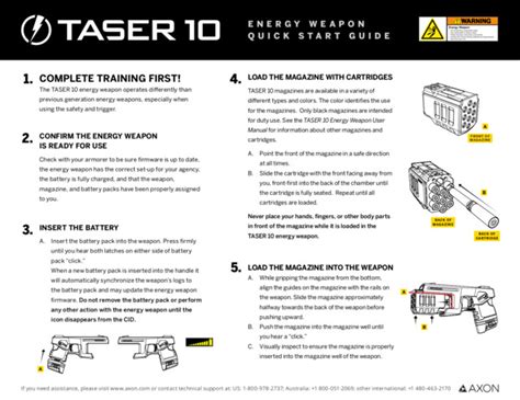 TASER 10 Setup, User Manual, Maintenance, Troubleshooting