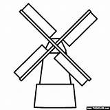 Windmill Coloring Page sketch template