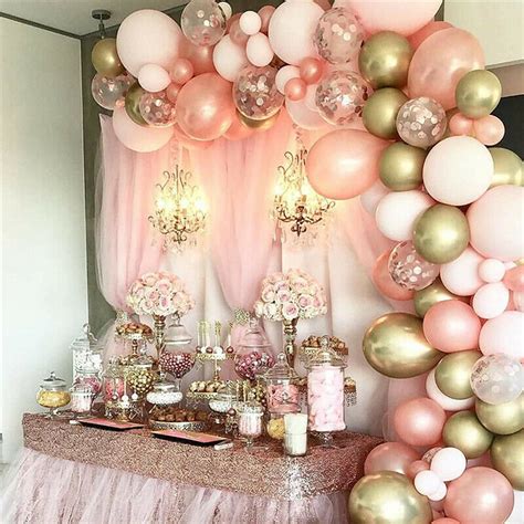 TWSOUL Balloon Arch Kit Garland,127pcs DIY Rose Pink White Gold Balloons Pack Arch for Girl ...