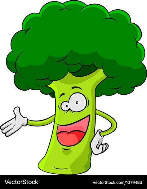 Cartoon broccoli Royalty Free Vector Image - VectorStock