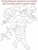 Early Humans Printable coloring page For Kids 16 sketch template