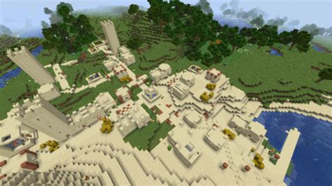 501214 A Desert Village Next to a Plain | Seed Minecraft