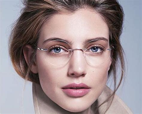 FONEX Titanium Alloy Rimless Glasses Frame Women Ultralight Eyeglasses ...