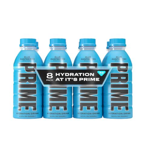 Prime Hydration Blue Raspberry Sports Drink, 8 pk / 16.9 fl oz - Pick ‘n Save