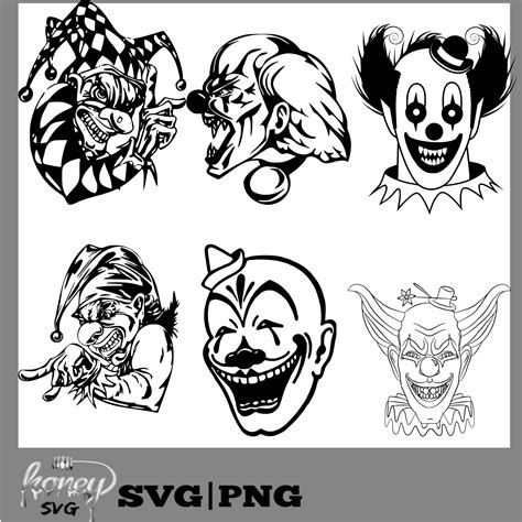 Scary Clowns Svg Halloween Clown Horror SvgPng | Etsy