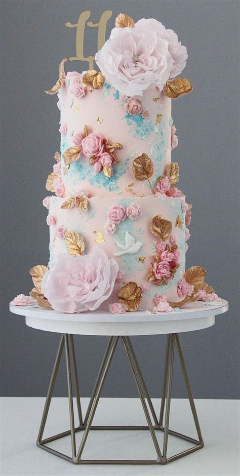 47 Cute Birthday Cakes For All Ages : Elegant pink birthday cake