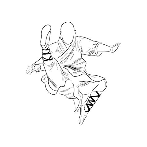 Premium Vector | Kung fu fighter vector sketch kung fu chinese martial ...