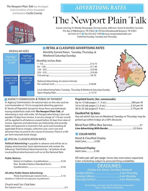 Rate Card | | newportplaintalk.com