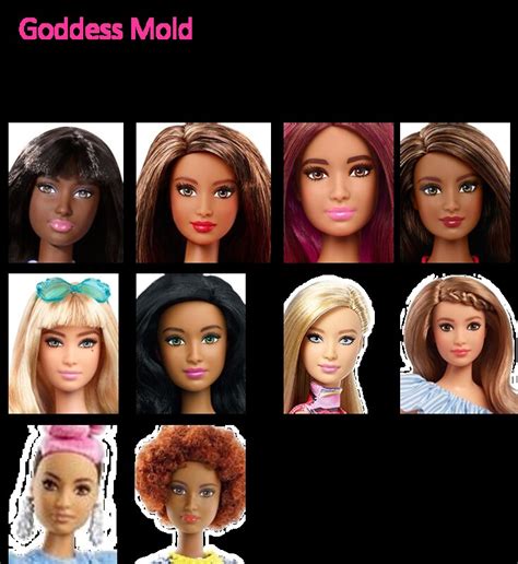 Barbie Fashionistas Head Molds Faces 2014 - 2018 | Flickr