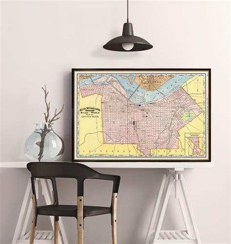 Map of Louisville Vintage Map Reproduction Available on - Etsy