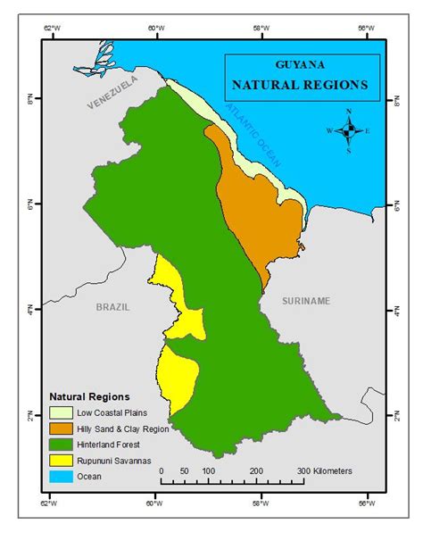 Exploring The Natural Regions Of Guyana - Wisconsin Map