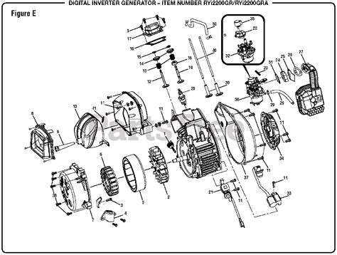 Ryobi 2000 Watt Generator Parts