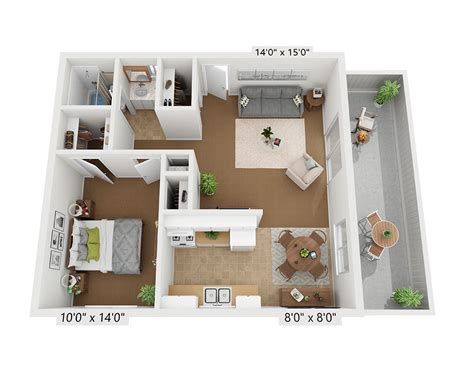 Garden Court Floor Plans and Pricing | UDR Apartments