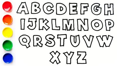 Abc drawing, Drawing and Coloring Letters for Kid | Letters for kids, Coloring letters, Lettering