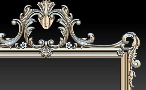 ArtStation - Mirror classical carved frame 3D print model