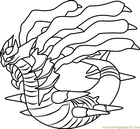 Giratina Pokemon Coloring Page for Kids - Free Pokemon Printable ...