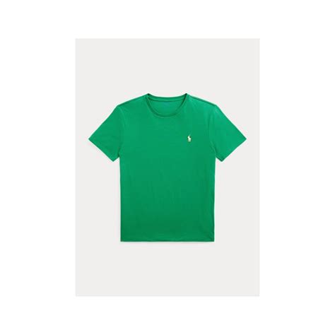 Saldi POLO RALPH LAUREN T-shirt Custom Slim-Fit Lifeboat Green Sconto -20% Elsa Boutique