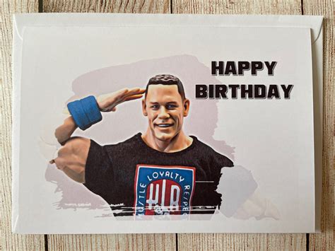 Wrestling john Cena Birthday Card for WWE Fans Handmade Original ...