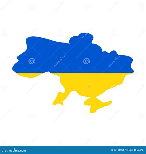 Ukraine Country Flag stock vector. Illustration of blue - 231358367