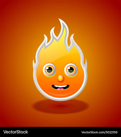 Fire character Royalty Free Vector Image - VectorStock