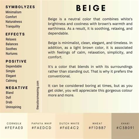 Meaning of the Color Beige and Its Symbolism