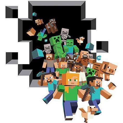 Minecraft | Wall stickers minecraft, Wall stickers bedroom, Minecraft bedroom decor