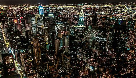 Night view from Empire State Building Photograph by Kim Lessel - Pixels